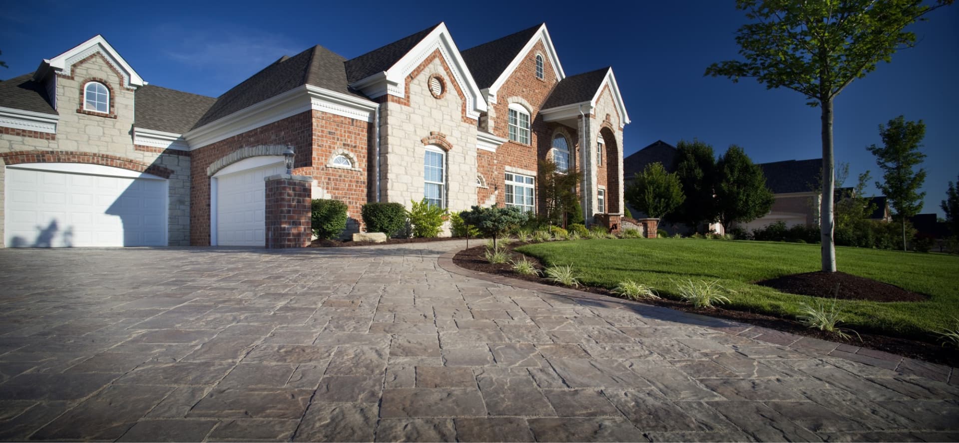 A gorgeous paver driveway